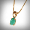 Emerald  with Gold Chain